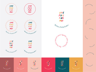 Une fois par moi - logo research graphic design identity logo