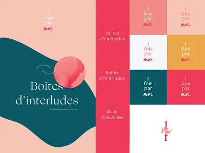 Une fois par moi - logo research graphic design identity logo