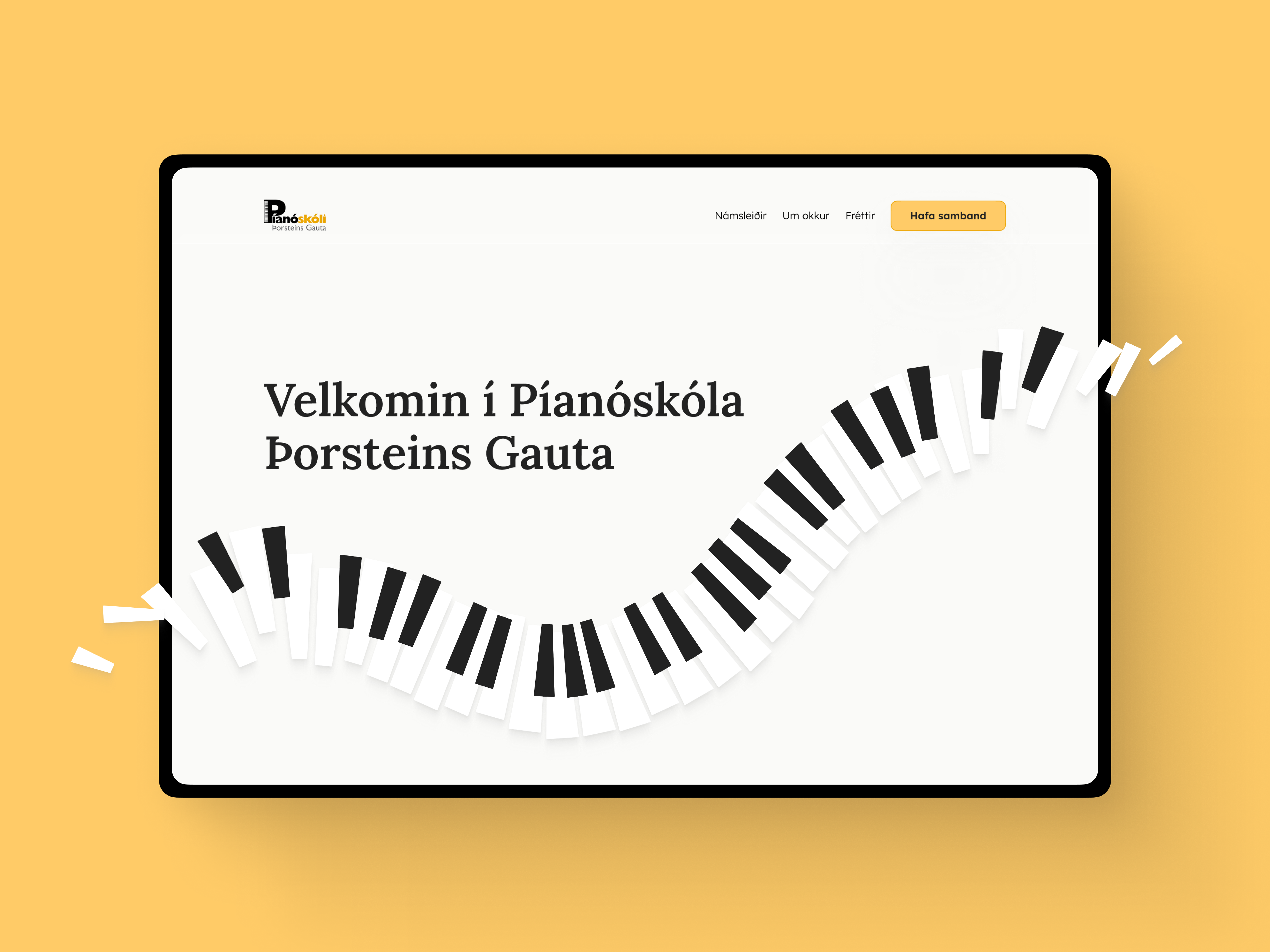 Desktop UI | Landing Page | Piano School for Kids