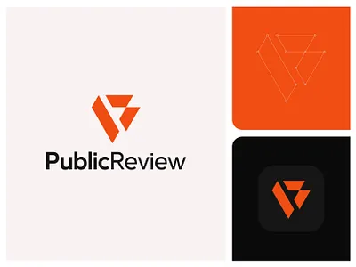 PublicReview logo design brand identity branding identity logo logo design logo mark logodesign logotype modern logo p logo star logo symbol vector
