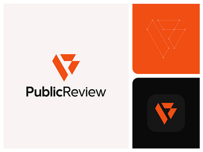 PublicReview logo design brand identity branding identity logo logo design logo mark logodesign logotype modern logo p logo star logo symbol vector