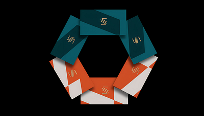 Law Firm Business Cards blue brand branding business card design designer firm foil geometric gold graphic design icon identity law logo mark orange s teal