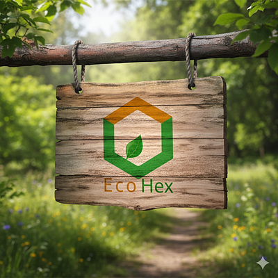 EcoHex logo brand designer branding canva logo creative logo geometric logo logo logo design minimal logo modern logo visual identity