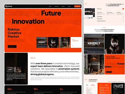 Rukous Studio - Studio Agency abstrack agency bold branding company graphic design landing page service studio studio agency ui uiux web website