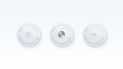 Personal portfolio badges badge graphic design portfolio ui visuals