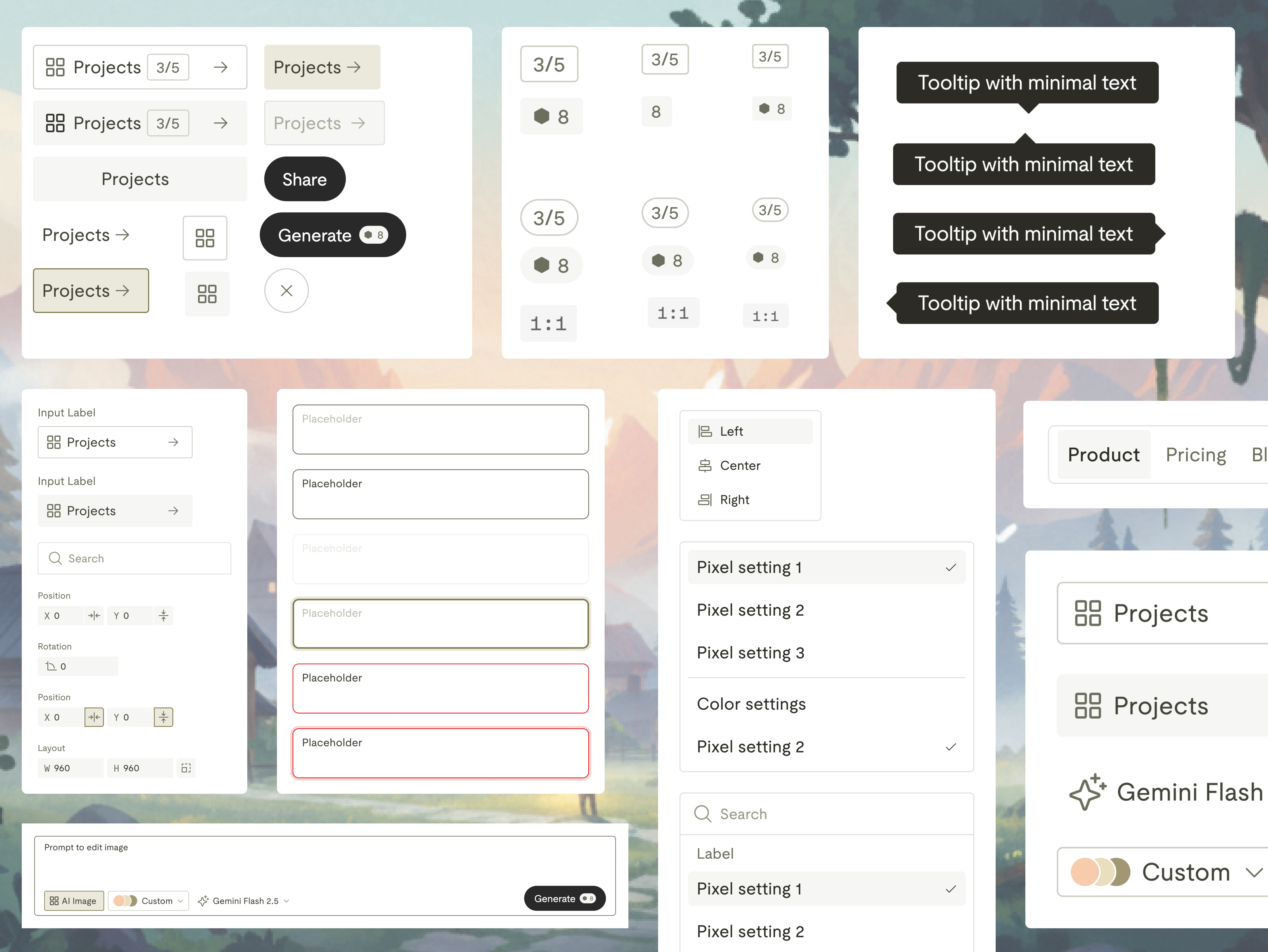 Visual App - AI - Foundational Design System ai ai app artificial intelligence design design system figma pattern library product design product designer ui ui design ui designer uiux ux design