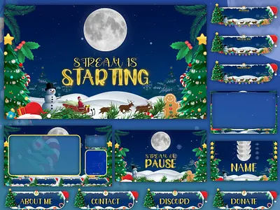 Christmas Animated Stream Package: For Twitch Overlay design kick overlay kick screens kick stream animated overlay livestream overlay overlay stream overlays pack stream pack stream overlay red stream overlay stream stream design stream overlay stream pack streaming streamlabs twitch twitch design twitch overlay