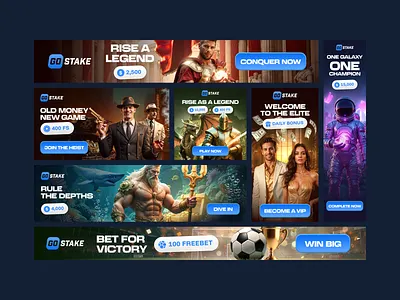 Web banners design banner branding cta gambling graphic design igaming illustration promo web design