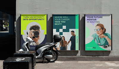 OOH Posters for CareerFly ads advertising branding design graphic design ooh out of home vi visual design visual identity