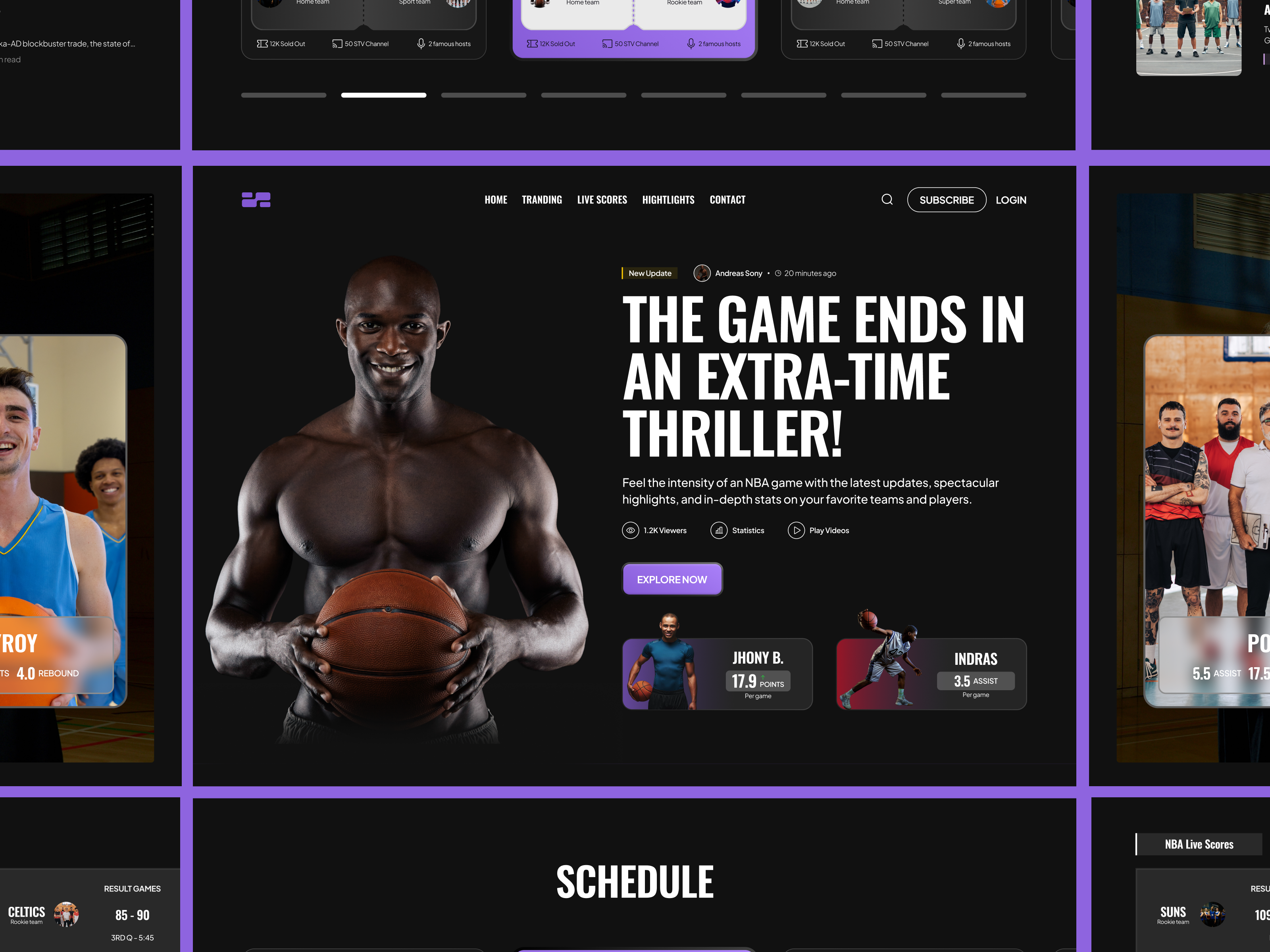 Sportivo | Sport News Landing Page 3d animation branding design figma graphic design illustration logo motion graphics typography ui ux vector