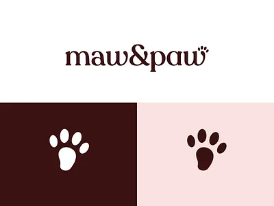 Maw&Paw - Dog Food & Supplements Logo Design #1 abstract brand identity dog dog logo dogs dogs logo logo logo design maw modern paw paw logo pet pet logo pets pets logo