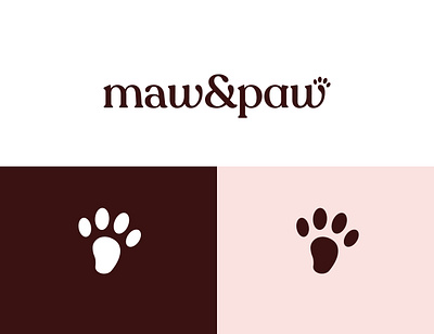 Maw&Paw - Dog Food & Supplements Logo Design #1 abstract brand identity dog dog logo dogs dogs logo logo logo design maw modern paw paw logo pet pet logo pets pets logo