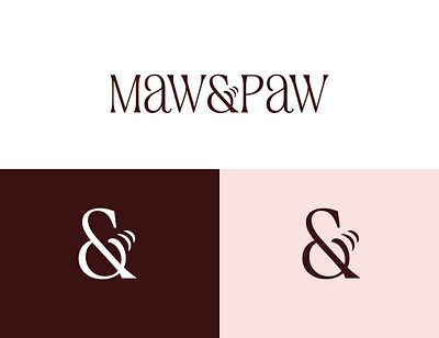 Maw&Paw - Dog Food & Supplements Logo Design #2 abstract brand identity dog dog logo dogs dogs logo logo logo design modern paw paw logo pet pet logo pets pets logo tail tail logo