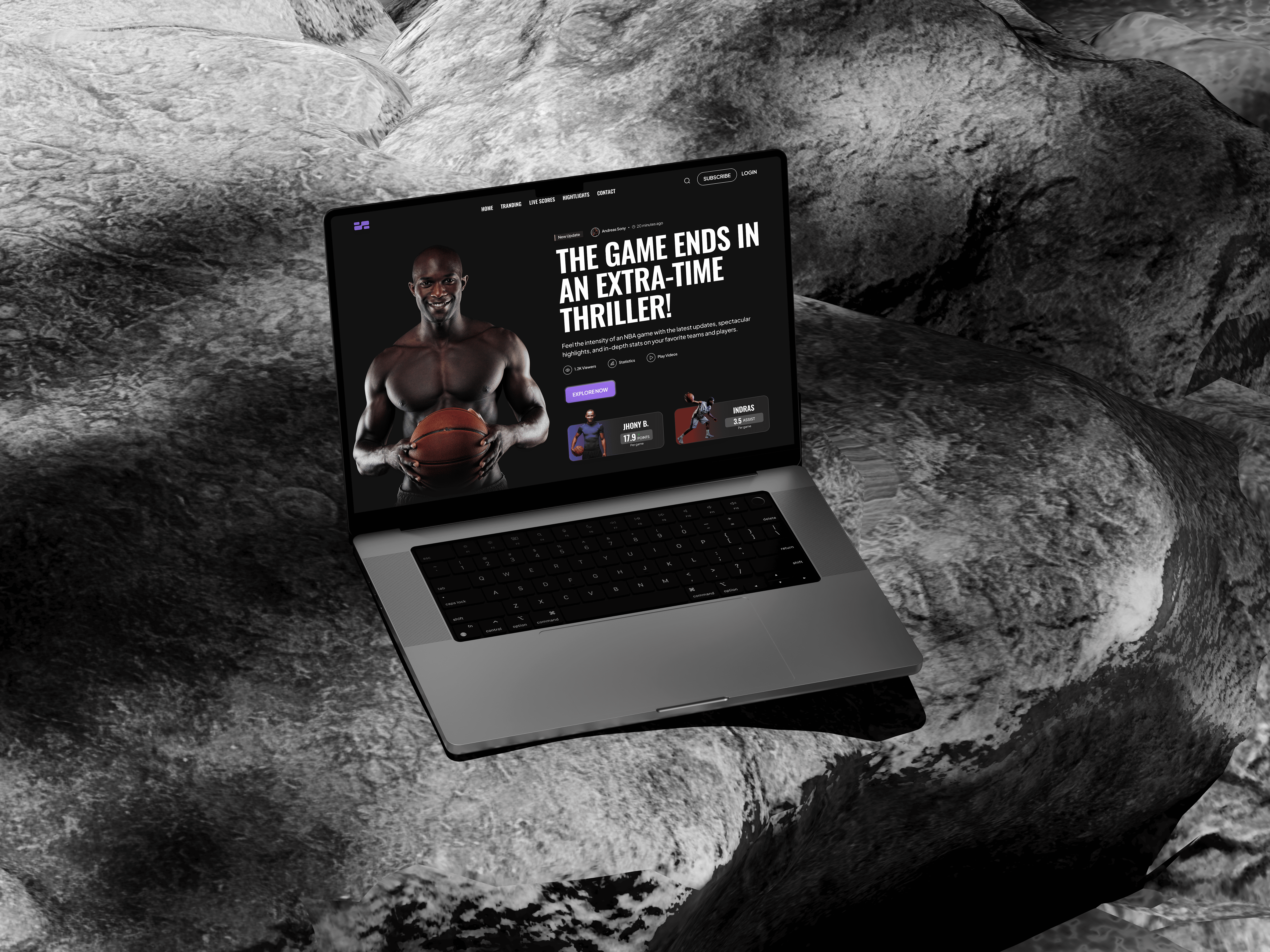 Sport News Landing Page 3d animation branding crm design figma graphic design illustration logo motion graphics saas typography ui ux vector web web development webflow website wordpress