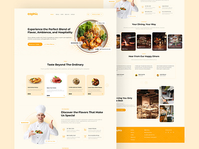 Cookit | Restaurant | Landingpage UI cookit landingpagedesign mdgrpias responsivedesign restaurantbooking restaurantbranding restaurantlandingpage restaurantwebsite uidesign userexperience uxdesign webdesigner