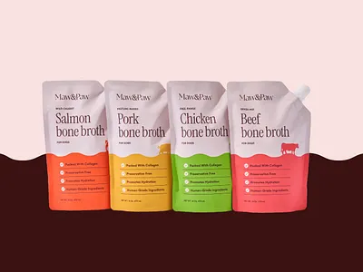 Maw&Paw - Dog Food & Supplements Packaging Design broth broth packaging dog dog packaging dogs dogs packaging packaging packaging design pet pet food pets pets food pets packaging