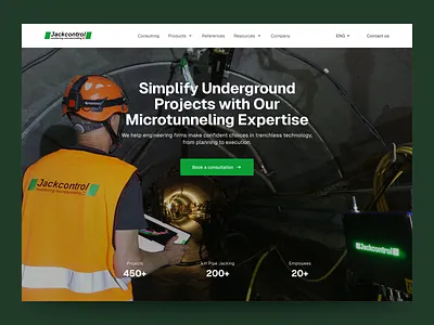 Swiss Microtunneling Company's Website Re-Design (Jackcontrol) b2b saas ux brandredesign civil engineering tools construction tech data first ux engineeringui field instrumentation ui freelance hydraulic joint system jackcontrol machine telemetry ui microtunneling pipe jacking re dresign sensor data dashboard tunnelling monitoring visual identity web design website re design