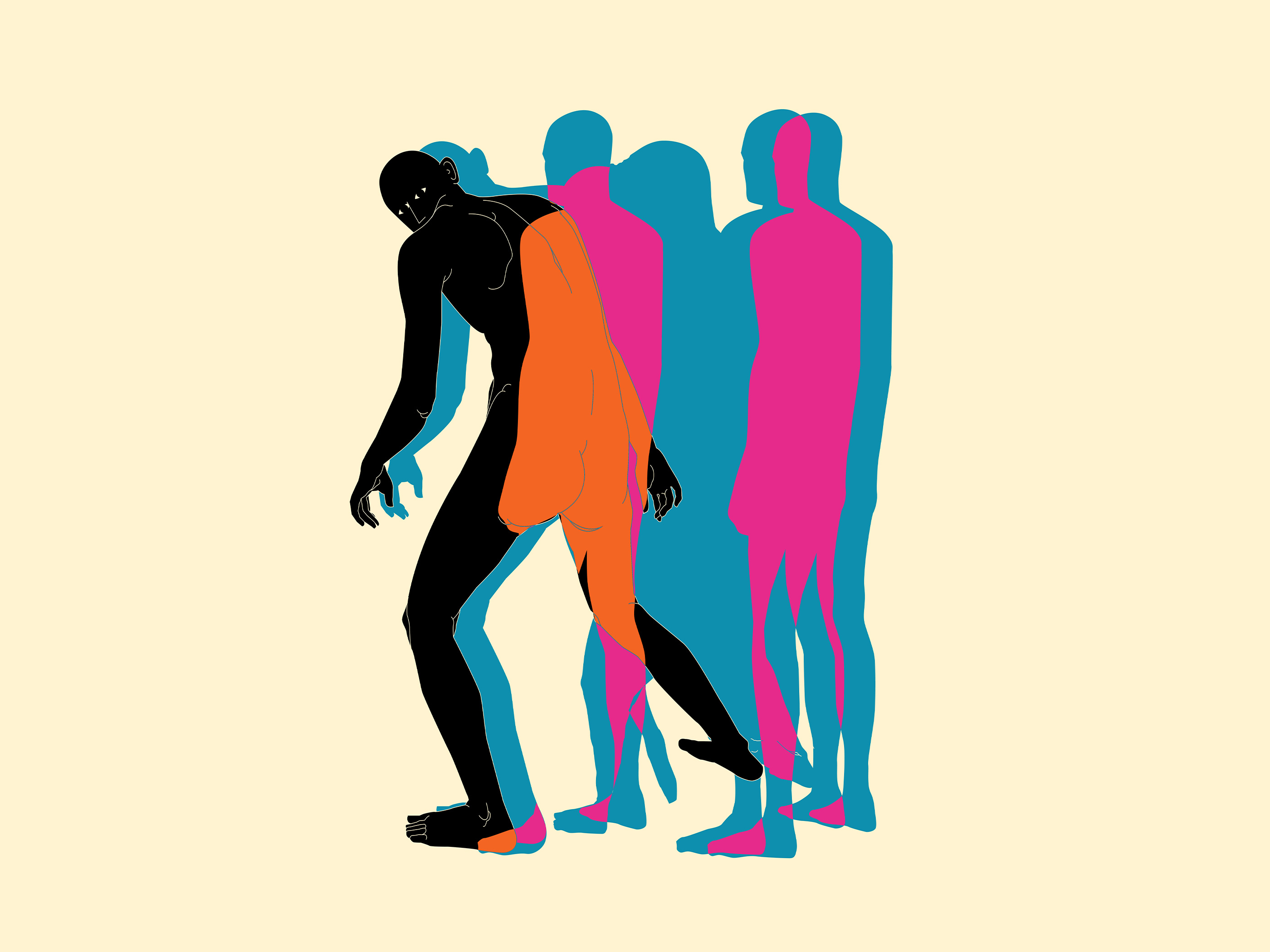 Transcending abstract branding composition conceptual illustration design dual meaning editorial editorial illustration illustration laconic lines minimal movement moving poster transcending