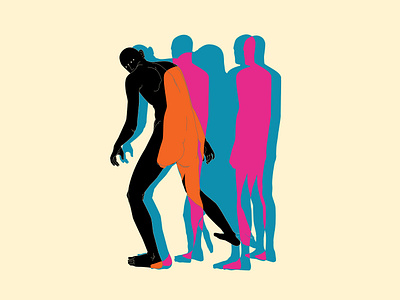 Transcending abstract branding composition conceptual illustration design dual meaning editorial editorial illustration illustration laconic lines minimal movement moving poster transcending