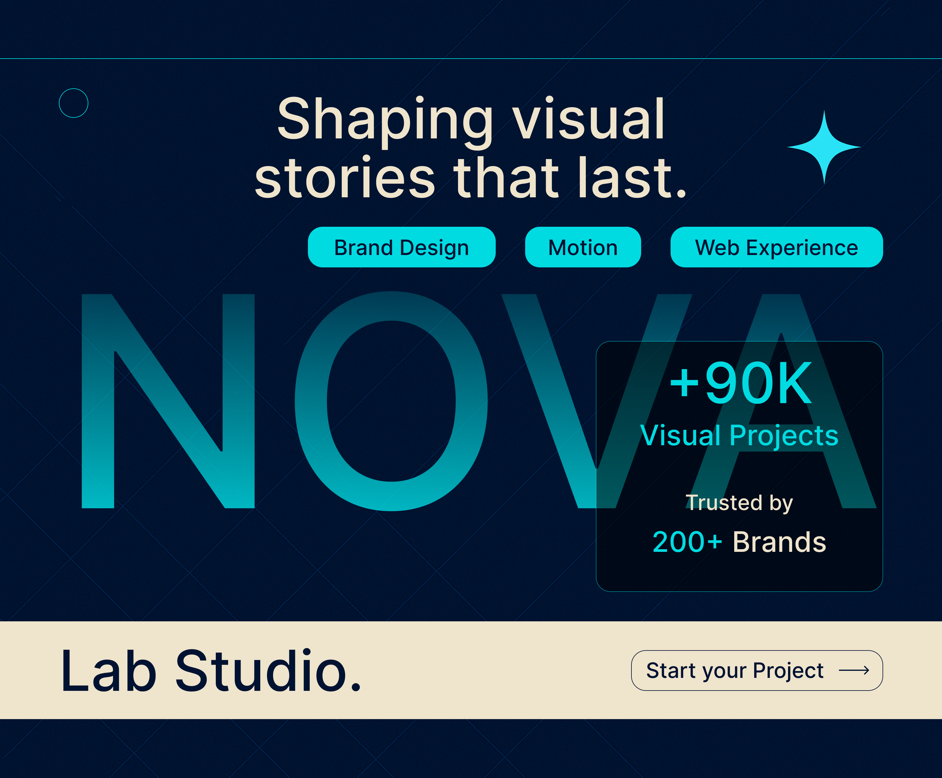 Veir – NOVA LAB STUDIO (Minimal Visual Design Showcase) brand design creative studio figma futuristic minimal typography ui design visual identity
