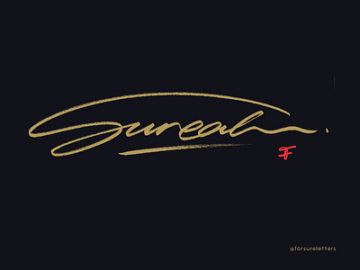Sureal: calligraphy authentic brush brushlettering calligraphy custom flow fun handlettering inspiration lettering logo logomaker logotype onestroke script signature texture type unique wordmark