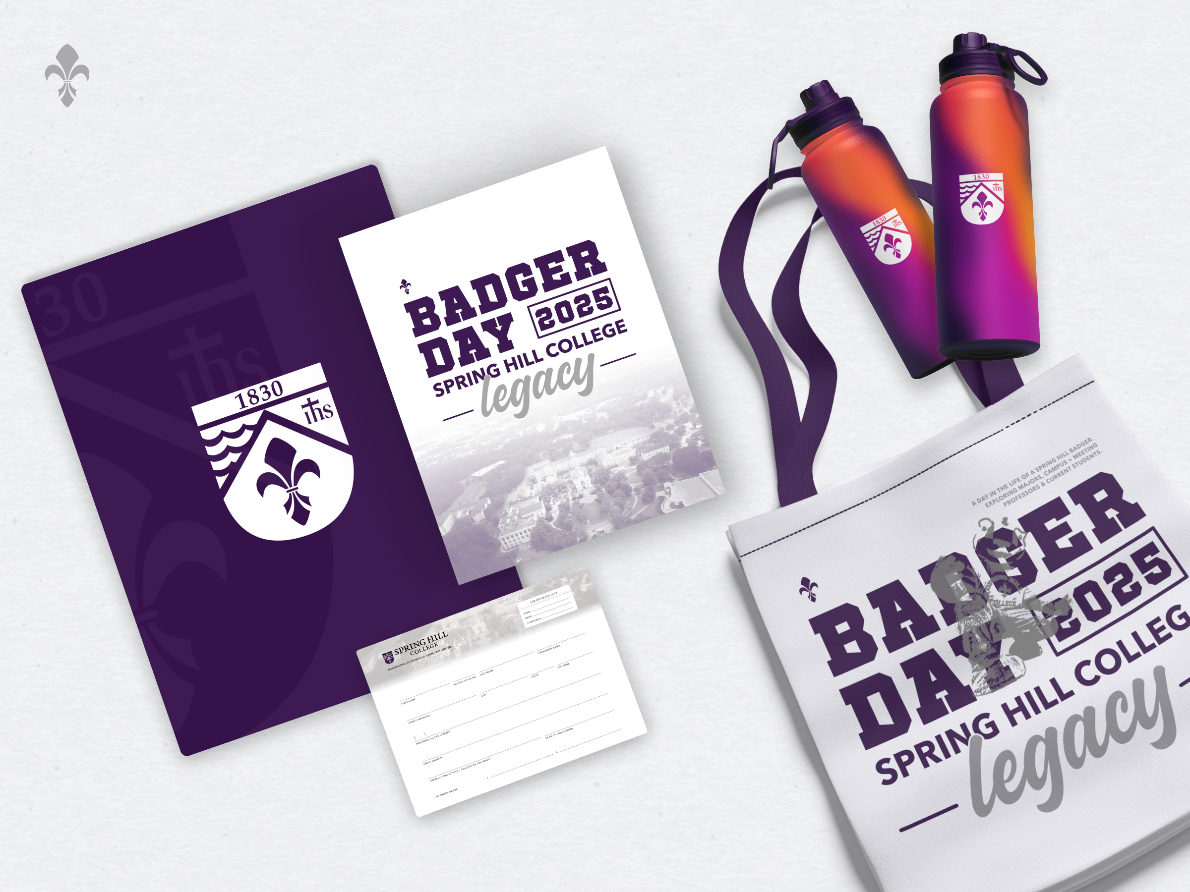 Badger Day 2025: Event Collateral bag design brand branding college college day design event collateral event package flyers graphic design handouts higher education illustration logo print print design program design typography university visual design