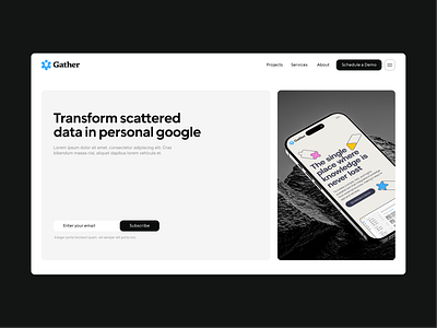 Gather UI design brand identity branding graphic design identity landing page logo mark negative space symbol ui ui design visual identity webdesign website design