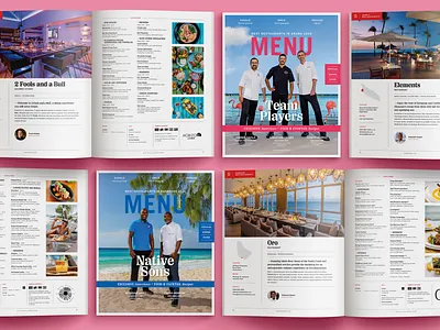 Aruba + Barbados | Dining Guides dining guide magazine print design travel