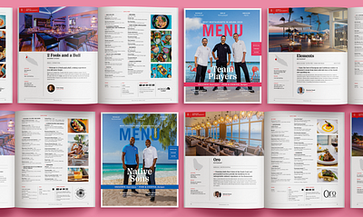Aruba + Barbados | Dining Guides dining guide magazine print design travel