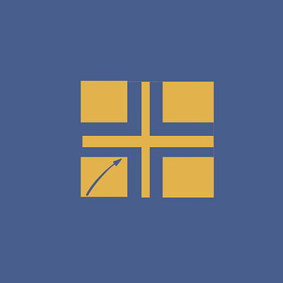 A golden square logo with a rising arrow, symbolizing growth and brand designer branding canva logo creative logo design geometric logo graphic design illustration logo motion graphics