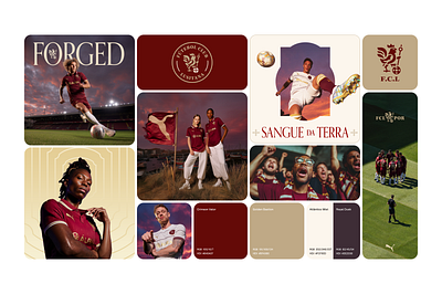 FC Lusitana Bento Design bento brand branding burgundy football soccer tan