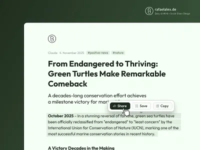Daily UI #010 – Social Share article design blog design dailyui outfit font share button social share ui design web design
