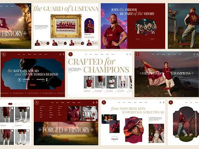 FC Lusitana Web Design branding burgundy football landing page soccer ui web design