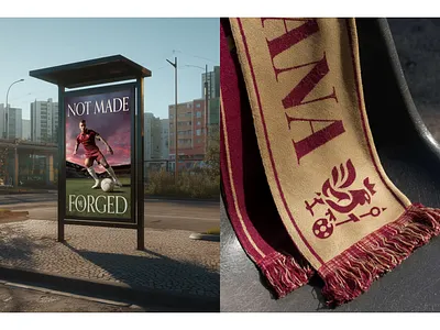 FC Lusitana Kiosk and Scarf Shot branding design graphic design poster