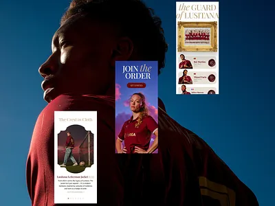 FC Lusitana Mobile Designs burgundy digital mobile responsive ui