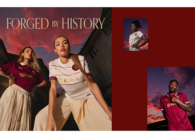 FC Lusitana Layout ai branding burgundy editorial fashion gold