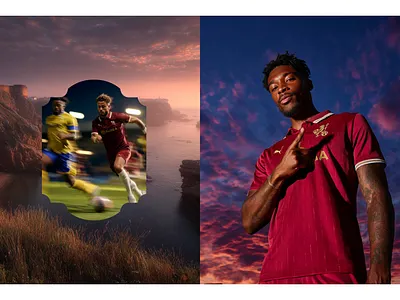 FC Lusitana Player Editorial branding burgundy editorial graphic design layout