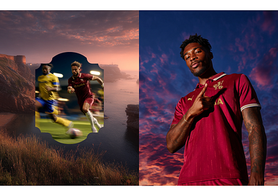 FC Lusitana Player Editorial branding burgundy editorial graphic design layout