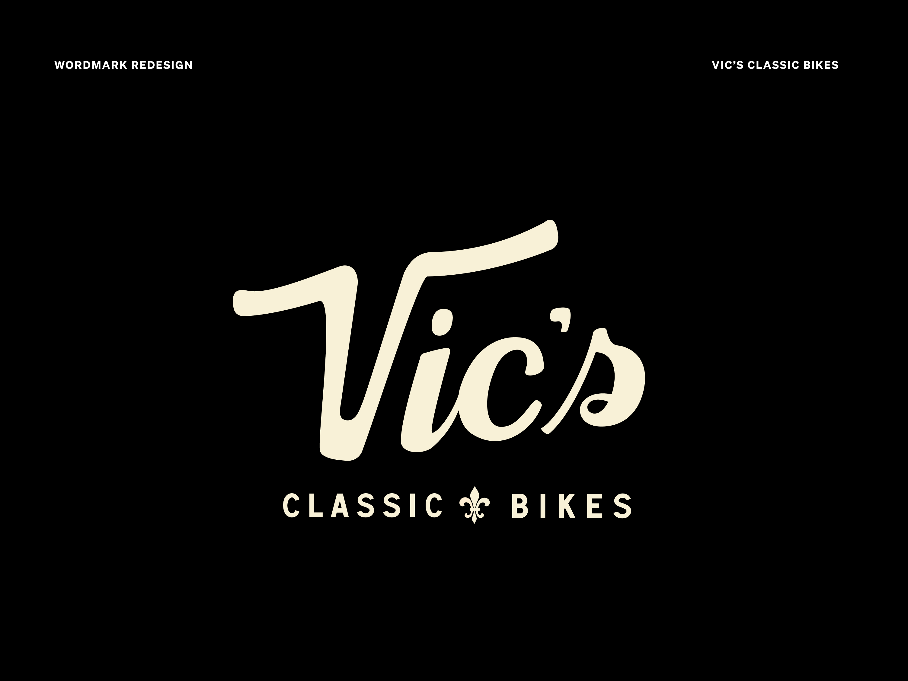 Vic's Classic Bikes Redesign branding logo typography