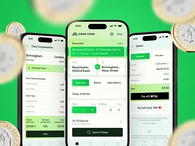 CHOO CHOO - Train Ticket app designthinking mobileappdesign productdesign transport travelapp uidesign uxdesign wireframes