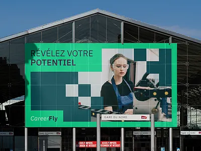 OOH Billboard Design for CareerFly advertisement advertising billboard branding design graphic design oohm visual design visual identity