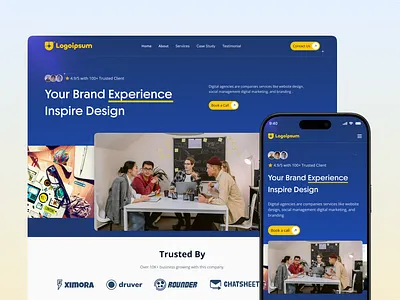 Creative Agency Landing Page agency website creative agency digital agency digital marketing figma figma design homepage design landing page marketing agency modern ui portfolio product design responsive design saas ui ui design ui ux ux design visual design web design