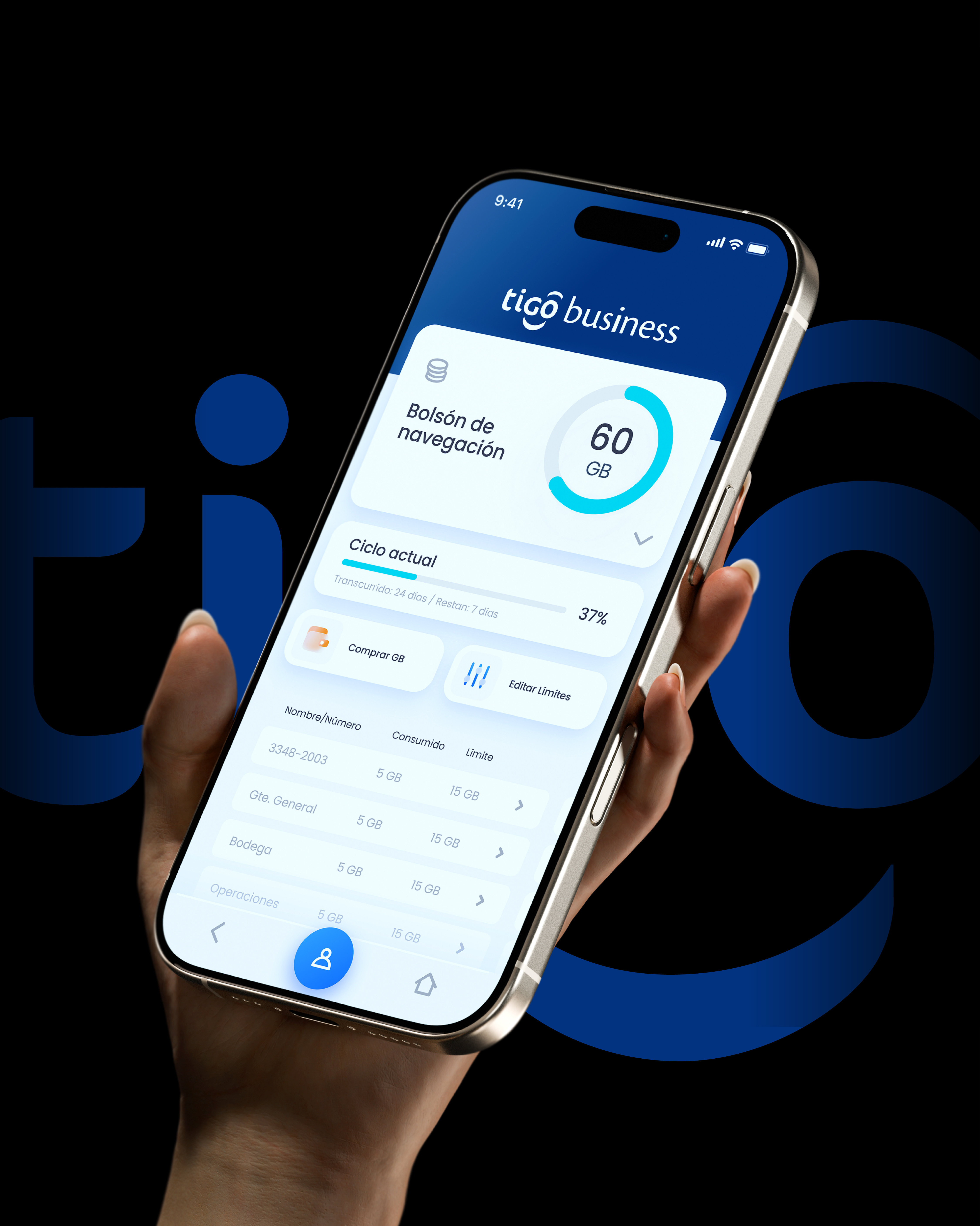 Interface (UI) Plataforma Tigo Mobile app branding design graphic design ui ux