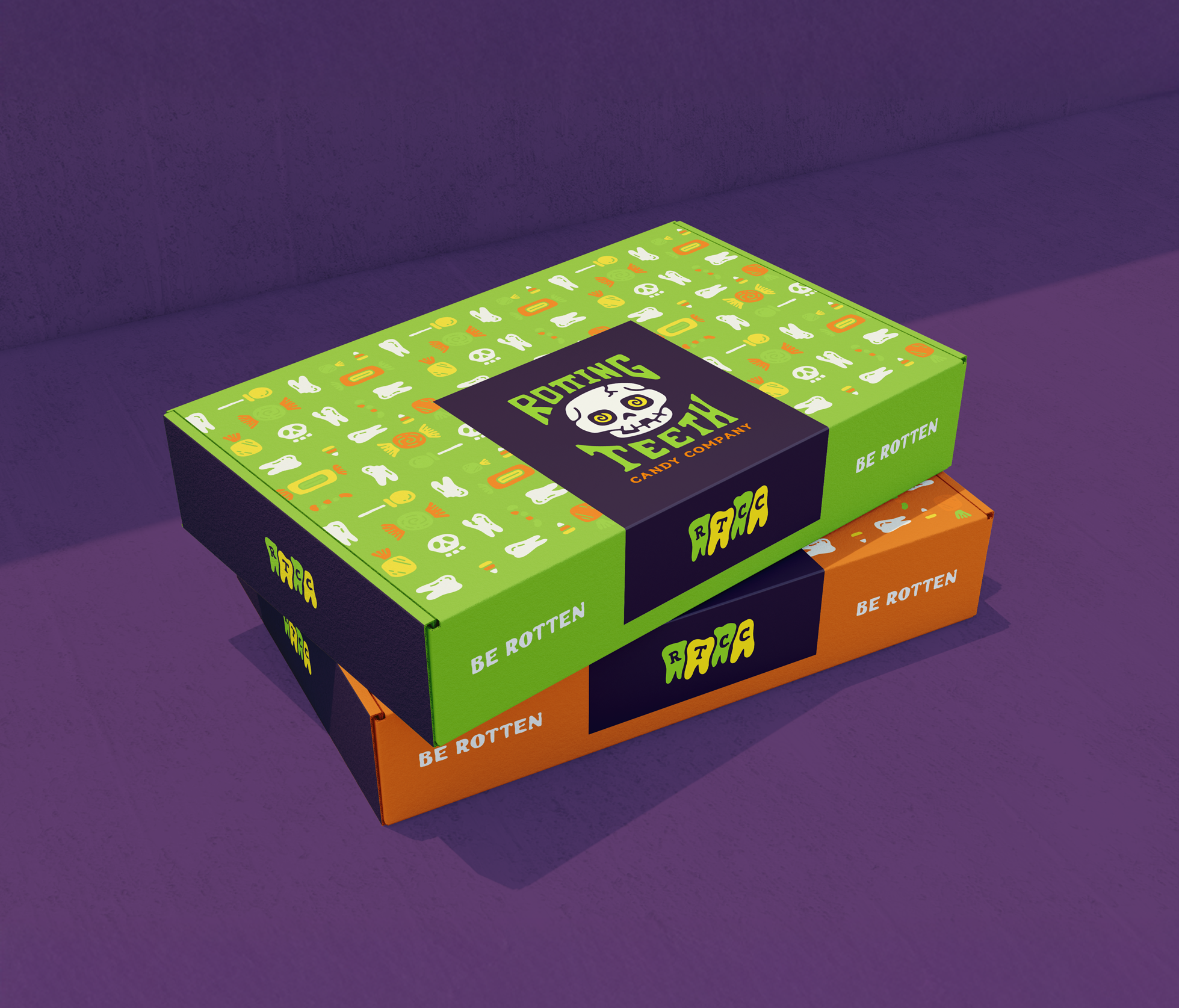 Rotting Teeth Candy Co. brand design branding candy design graphic design halloween hand drawn illustration logo typography