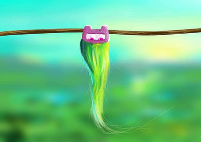 Flying hair character design digital art digital paint illustration photoshop wacom bamboo warm up sketch