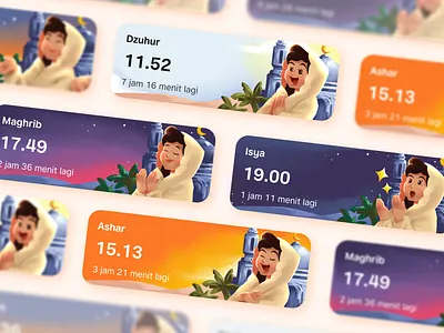 Prayer Schedule Illustration🕌 character character design game hajj illustration kaba masjid moslem moslem prayer mosque painting prayer religion reminder saleh schedule semi realistic illustration sholat ui umrah