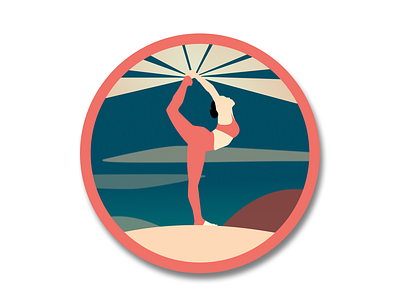 Yoga badge branding design graphic design illustration logo vector