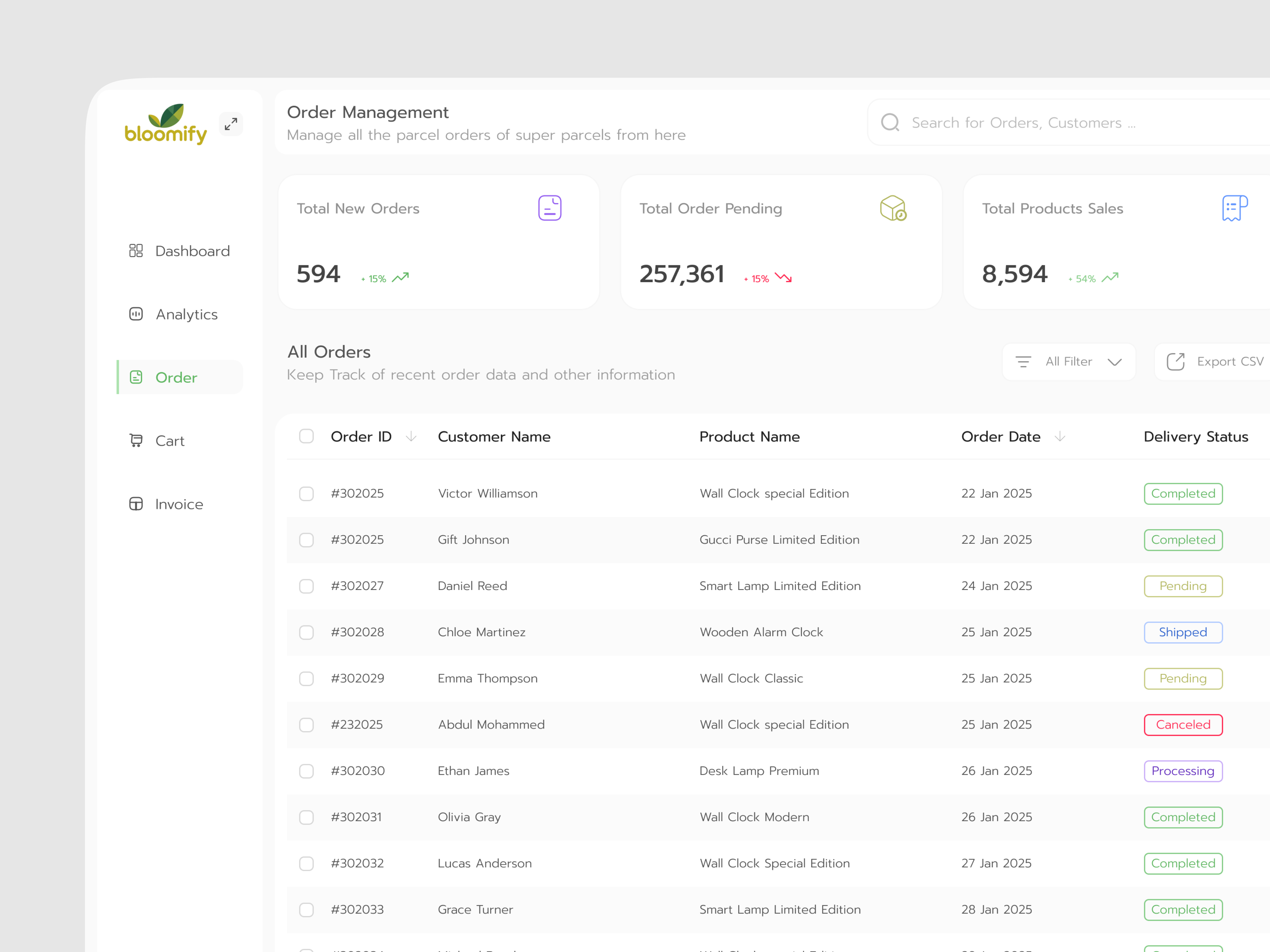 Order Management System e commerce ecommerce saas ui ux