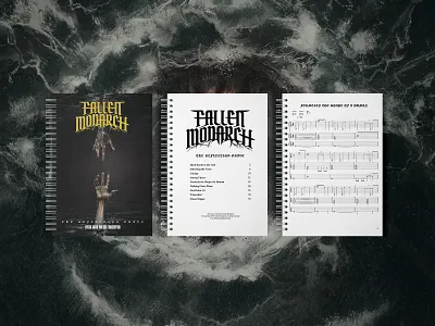 Fallen Monarch - The Reflecting Grave Tablature Book bass book deathcore guitar hands literature metalcore music sheet music