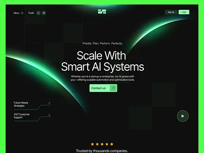 Grownetics | Artificial Intelligance System Website ai branding crypto cyber design figma graphic design illustration it logo ui uiux ux web design